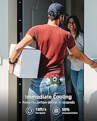 Koonie Waist Clip Fan Portable with Light, 10000mAh