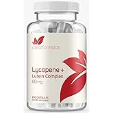 Lutein & Lycopene Carotenoids Supplement - High Absorption Lutein and Lycopene Supplements for Men & Women for Antioxidant Skin and Eye Health Support - Formulated in American cGMP Lab (200 Capsules)