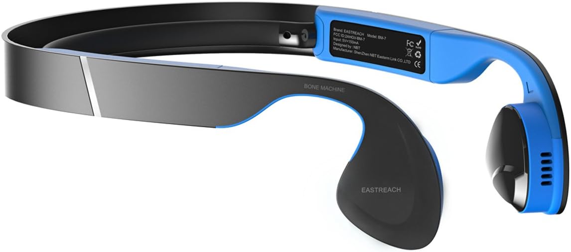 EASTREACH BM-7 Open Ear Wireless Bone Conduction Headphone Bluetooth Sweet Proof (Blue)