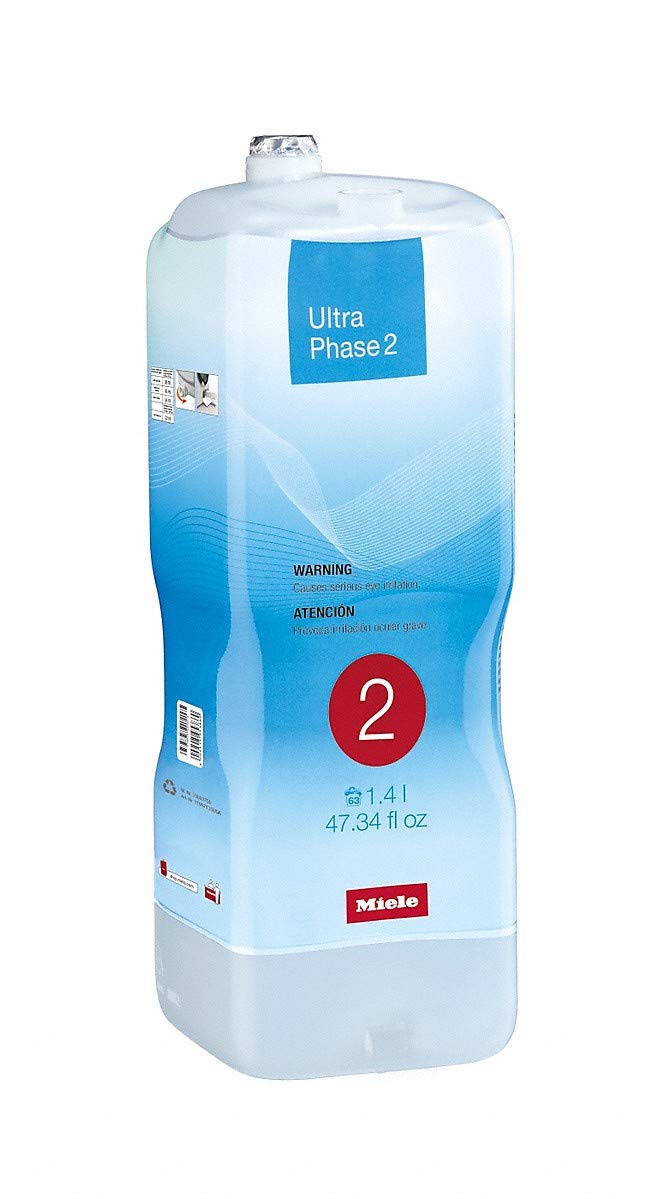 Miele UltraPhase 1 & 2, 2-Component Detergent for Whites/Colors Aqua Fragrance (2, UltraPhase 1 & 2)