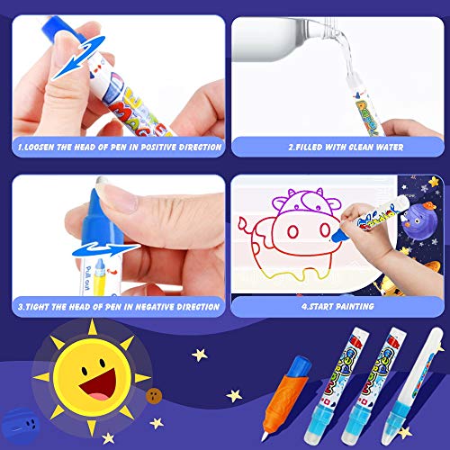 image for Growsland Water Drawing Mat Kids Toys - Aqua Magic Doodle Mat Mess Fre
