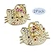 Seadream 2Pack Kitty Cat Head Ring Holder for All Smartphone,Cute Kitty Cat Head with Diamond Mobile Phone Ring Stent/Anti-Theft Clasp/Anti-drop/360 Degree Rotating Metal Ring Holder (2pcs Kitty cat)