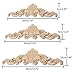Enerhu 1 Piece Wood Carving Decal Carved?Onlay Applique Unpainted Home Furniture Decorations L(15.75x3.94inch)