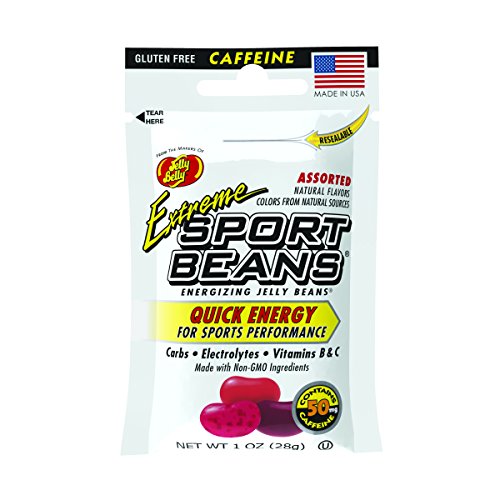 Jelly Belly Extreme Sport Beans, Caffeinated Jelly Beans, Assorted Flavors, 24 Pack, 1-oz Each