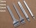 3mm Lacing Stitching Chisel Set Hole Punch Tool 1+2+4+6 Prong Diamond Hand Working Hole DIY