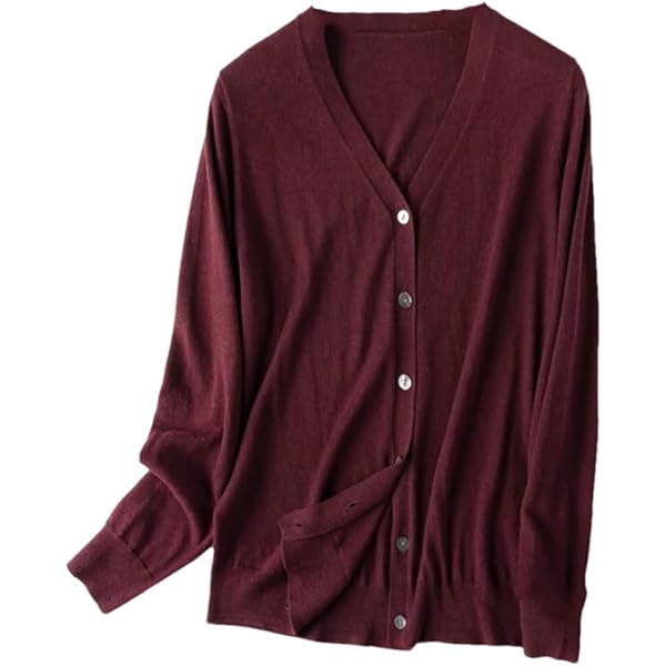 HJYUZP Women's Classic Button Down Long Sleeve V Neck Soft