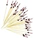 PuTwo Cocktail Picks Handmade Bamboo Appetizer Toothpicks 100 Counts 4.7" Black Pearls primary