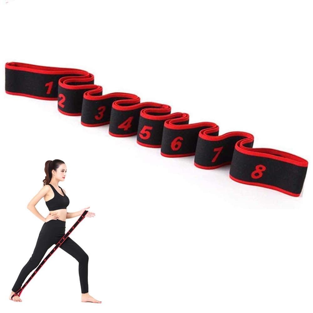 POFET Resistance Latin Bands, Adult Children Latin Exercise Bands Pilates Yoga Elastic Stretching Resistance Bands Fitness Dance Training Bands for Gymnastics Workout Crossfit