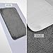 Yueetc Bath Mat, Extra Soft and Absorbent Shaggy Rugs, Machine Wash Dry, Perfect Bathroom Mats - 23x16in - Grey