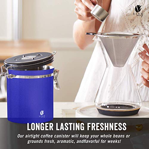 image for Bean Envy Airtight Coffee Canister - 16oz - Sealed Cantilever Lid with