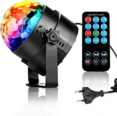 Disco Ball Party Lights ,Dewanxin Strobe Light DJ Party Lights Disco Lights Karaoke 7 Modes Stage Laser Light Strobe Lighting Effects for Home Room Karaoke Parties Birthday Wedding Show Light