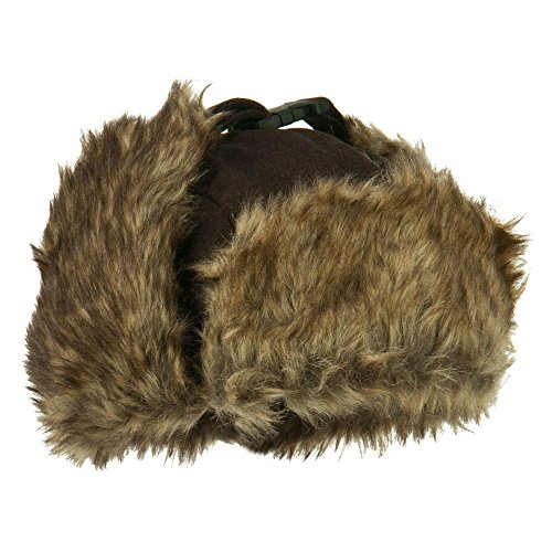 Winter Fur Trooper Hat - Brown OSFM