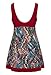 wantdo Women's Flower Print Swimsuit High Waisted Bathing Suit WineRed US 4-6
