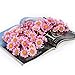 AKORD Approx 100pcs Artificial Gerbera Daisy Silk Flowers Heads for DIY Wedding Party (Dark Pink)