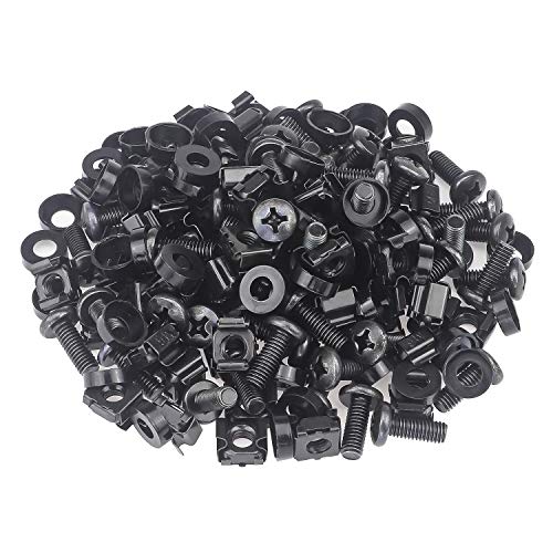 Favordrory 60 Pack M6 x 16mm Rack Mount Cage Nuts, Screws and Washers for Rack Mount Server Cabinet, Rack Mount Server Shelves, Routers, Black - Thumbnail 6