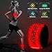 BSEEN LED Armband, 2ed Generation LED Slap Bracelets, Patented Heat Sealed Glow in The Dark Water/Sweat Resistant Glowing Sports Wristbands for Running, Cycling, Hiking, Jogging (Red-DesignⅠ)