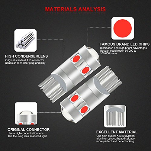 image for NAO 194 LED Light Bulb, T10 LED Bulb Light,Interior Lights 5SMD 3030 f