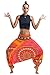 Harem Pants Unisex Tribal Chakra Jumpsuit Harem Pants for Men & Women, One Size, Orange