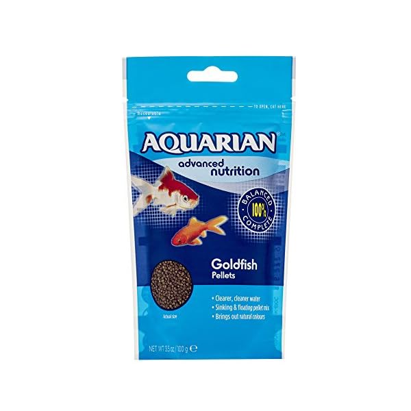 AQUARIAN-Complete-Nutrition-Aquarium-Goldfish-Food-Pellets-Also-Suitable-For-Small-Pond-Fish-100-g-Bag AQUARIAN Complete Nutrition, Aquarium Goldfish Food Pellets Also Suitable For Small Pond Fish, 100 g Bag