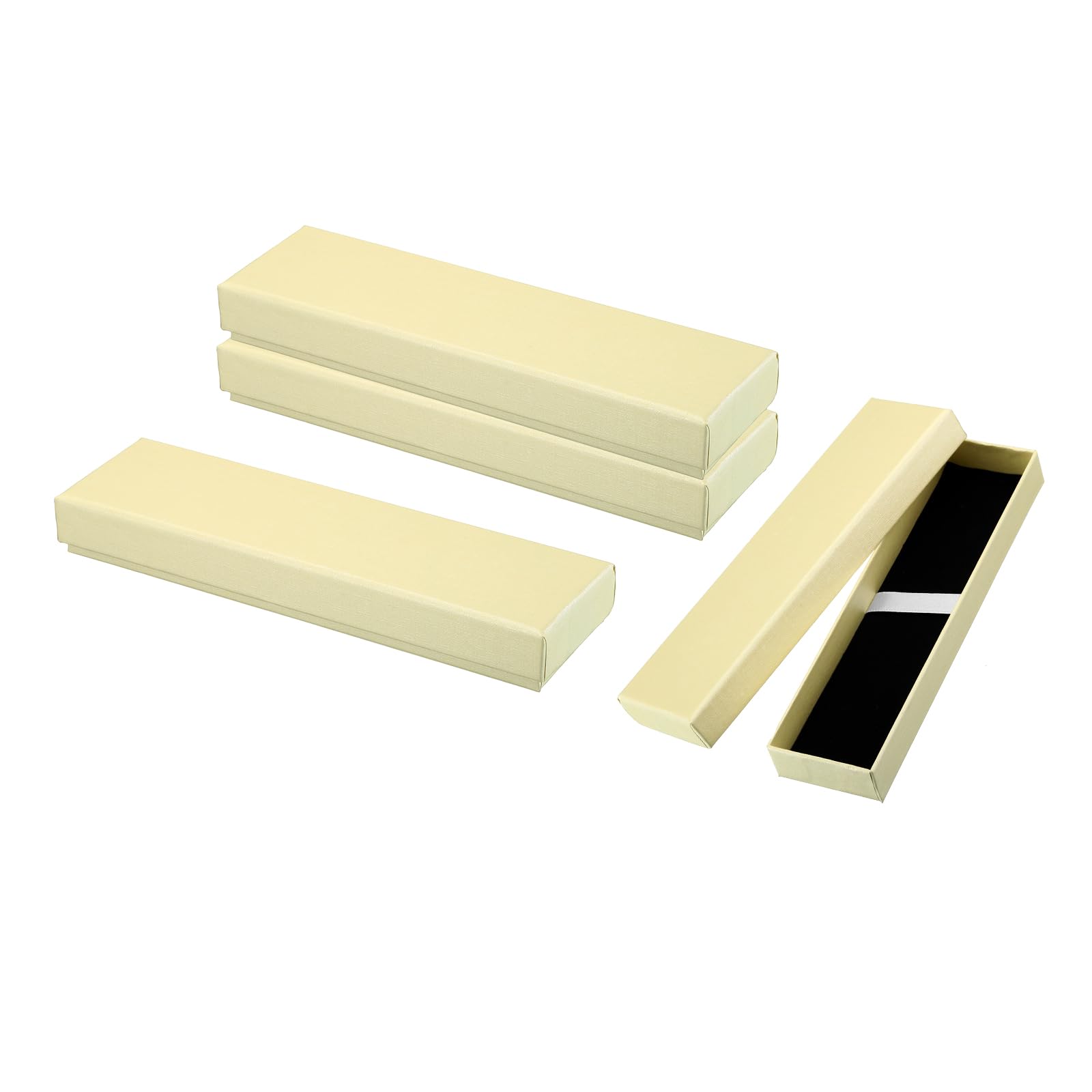 PATIKIL Pen Gift Box, 4 Pack Empty Pen Case Cardboard Case Pen Presentation Display Box for Pencil Ballpoint Jewelry Business Office Supplies, Beige