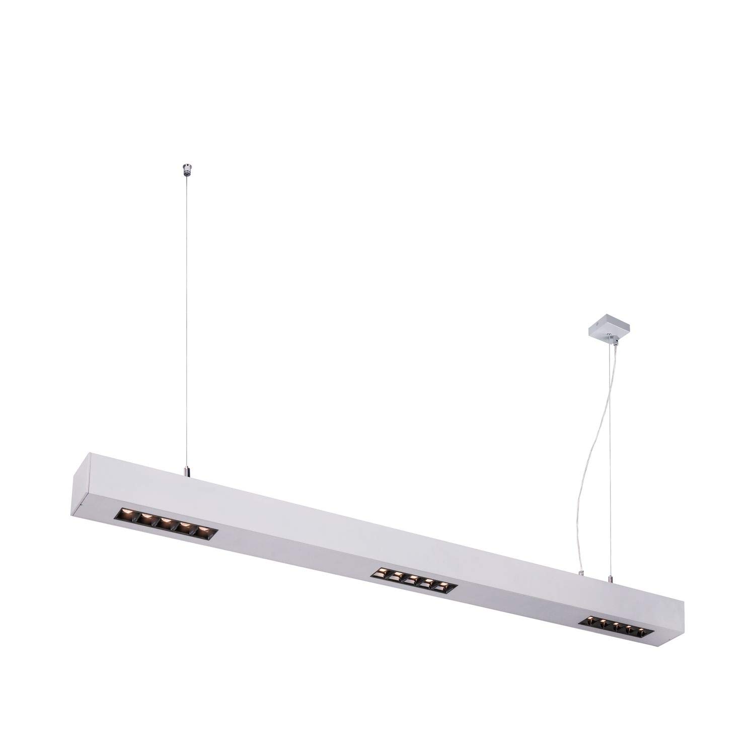 SLV Pendant Light Q-LINE PD/Living Room lamp, Interior Lighting, Dining Room Drop Light, LED, Ceiling Light / 3000K 46W 2100lm Grey dimmable 30 Degrees