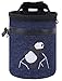 AMC Rock Climbing Panda Embroidered Chalk Bag with Zipper Pocket