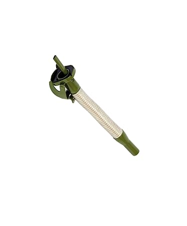 Metall-Auslaufrohr flexibel 20mm für Metall-Kraftstoff-Kanister, silber/oliv