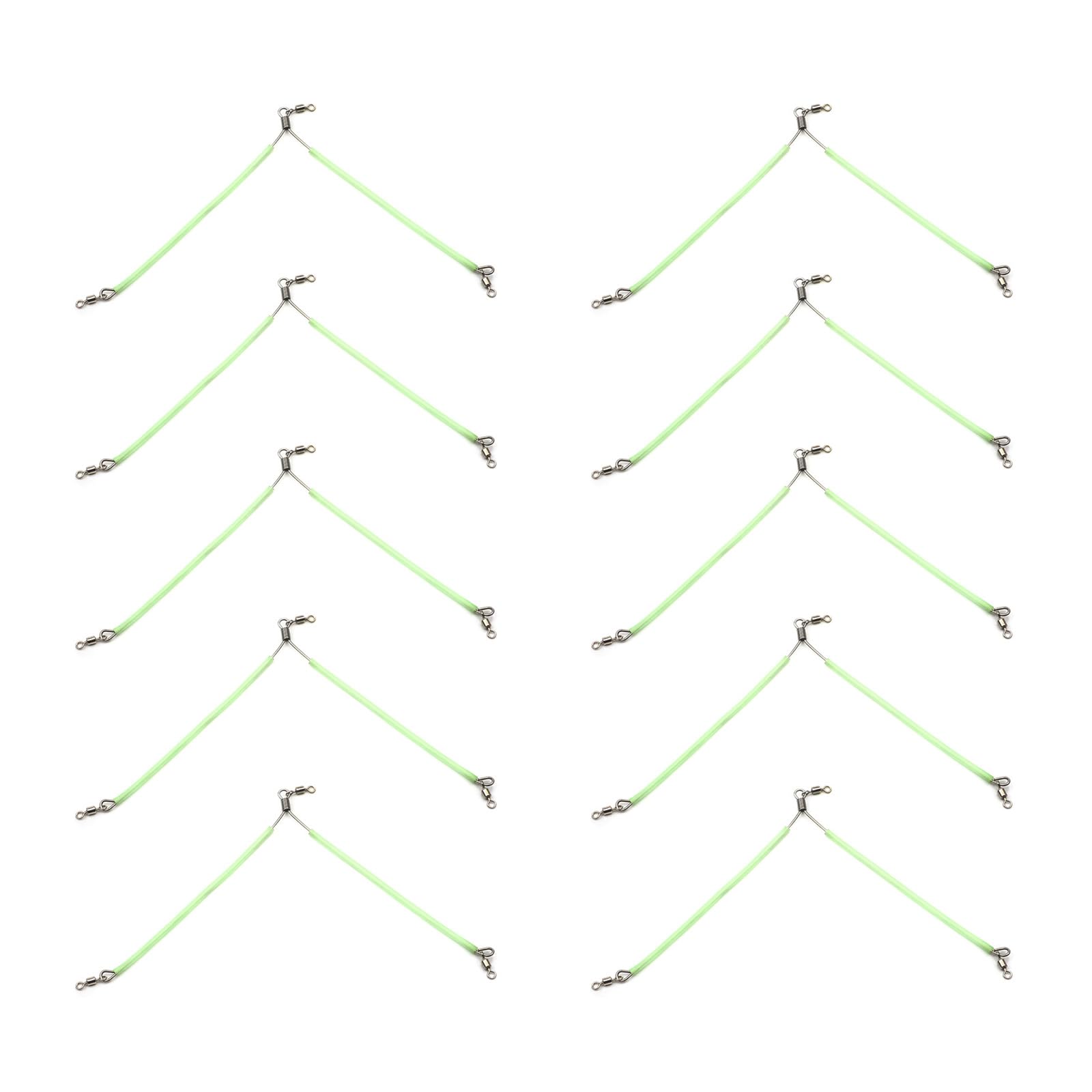 LUCKGONI 10Pcs Fishing Balance Connector Luminous Tube Fishing Balance Bracket Anti Tangle Booms With Swivel Hook Fishing Tools