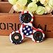 NOING Tri Fidget Hand Spinner Camouflage Multi-Color Double Side Printed, EDC Focus Toy For Kids & Adults (American flag)