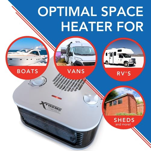 Xtreme Heaters Boat, Cabin & RV Heater Overheat Protection, TipOver Protection, Portable