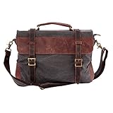 WindFeel Hobo Canvas Cross Body Messenger Bag-Briefcase Shoulder Handbag Casual Vintage Fashion for Men and Women (Dark Gray)