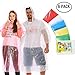 Rain Poncho for Men Women, (6 Pack) Emergency Disposable Rain Coat in Bulk with Drawstring Hood- Super Lightweight Rain Gear for Adults & Kids Family Pack Outdoor Activities, No Chemical Smell (C-1)