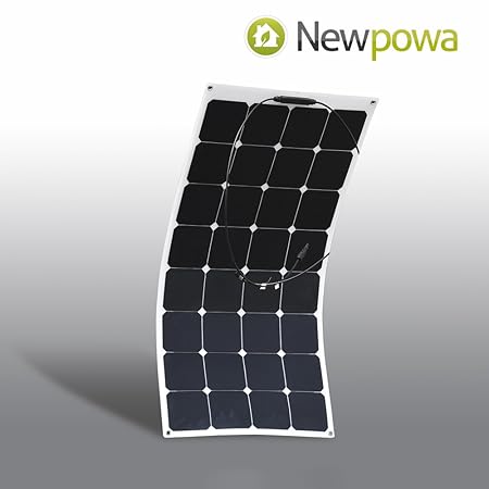 Newpowa 100 Watt flexibel monokristallines SolarModul biegbar Hohe Effizien 100W 12V Panel mono Solarzelle Photovoltaik für W