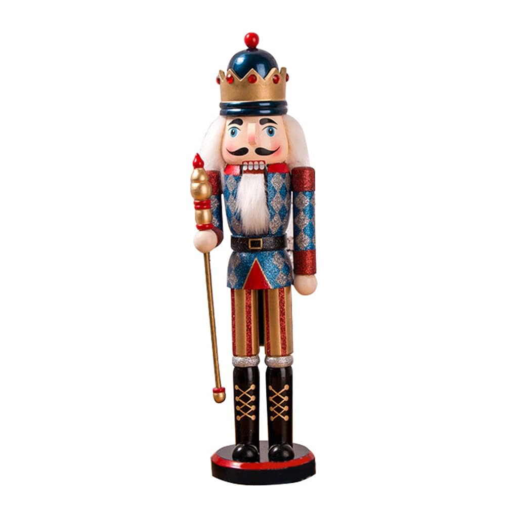 Bagima Nutcracker Soldier Ornaments 38cm Nutcracker Figure Wooden Ornaments for Home Christmas Party Decoration New Year Gifts for Children (2)