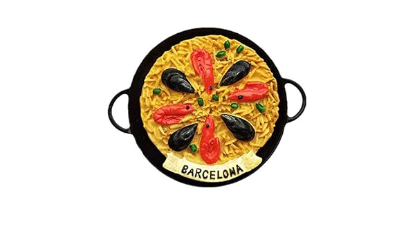 MUYU Magnet Imán para Nevera con diseño de Paella-Seafood Rice of ...