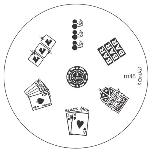 Konad Stamping Nail Art Image Plate M48 By Konad