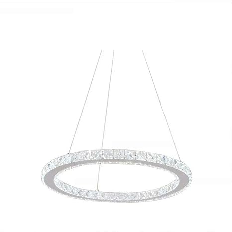 Chandelier 1 Ring 50cm Crystal Ceiling Lamp Warm White Light
