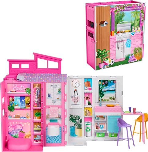 Barbie Dollhouse Playset, Getaway House with Accessories