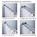 nikkouware Shower Curtain Hooks Stainless Steel Set of 12 - Polished Chrome Rings - Suitable for Shower Curtain Liner - Sturdy Easy Slide on Long Tension or Curved ​​​​​​​Bathroom Shower Rod