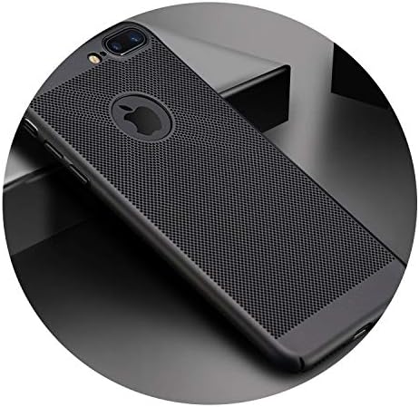 Ultra Slim Phone Case for iPhone 6 6s 7 8 Plus Hollow Heat Dissipation Cases Hard PC for iPhone 5 5S SE X S MAX,Black,for 6 Plus 6s Plus