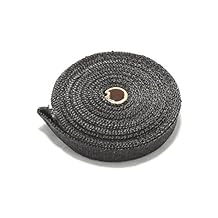 Negro Fibra de vidrio cabecera/Escape Wrap (15,2 m X 2,5 cm Amplio) térmico calor rollos de cinta