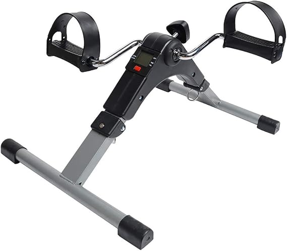 HSRG Exerciseur de p&eacute;dale Pliable, Mini p&eacute;daleur de v&eacute;lo Fixe avec Affichage &eacute;lectronique, pour Personnes &acirc;g&eacute;es