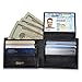 RFID WALLETS FOR MEN - Credit Card Protector Against Electronic Theft - Genuine Leather Wallet with the Latest RFID Blocking Technology (Gold Logo)