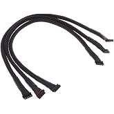 DYNWAVE Brushless Motor Sensor Wire 250mm (9.84 Inch) for 1:10 RC Car Buggy Truck Model &ndash; Silicone Cable with Protective Sheathing &ndash; Pack of 3