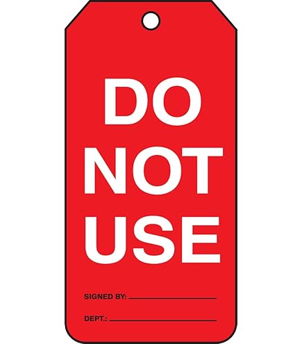 Accufor Signs TRS327CTP Forklift Status Tag, Legend"Danger DO NOT USE - View #7