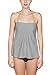 AdoreShe Women's Black and White Plaid Tankini,Open Back Bandeau with Straps Hide Tummy 2 Piece Swimwear