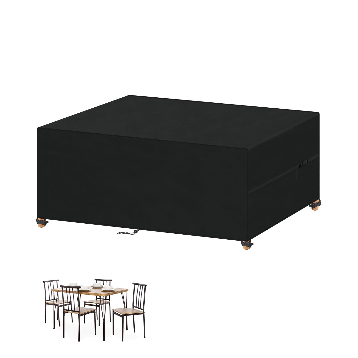 VANSHEIM Garden Furniture Covers Waterproof Outdoor Furniture Covers for Outside Table Cover for Garden Furniture Cover Outdoor Furniture Set Covers Anti-UV 420D Oxford Fabric 130x80x70cm