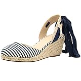 rismart Ladies Women's Wedges Summer Ankle Straps Espadrilles Sandals Shoes