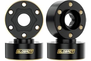 GLOBACT Brass Weights 12mm Hex Hub Extended Wheel Hex Hubs 78g Counterweight for 1/10 Trx4 Trx6 Axial SCX10 II III Redcat GEN7 GEN8 1.9in 2.2in Wheel Rims Upgrade Parts (4Pcs 9mm)
