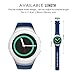 MoKo Watch Band Compatible with Samsung Gear S2 (S2 SM-R720 / SM-R730 ONLY), Soft Silicone Replacement Sport Band, NOT FIT S2 Classic (SM-R732 & SM-R735), NOT FIT Gear Fit2, Dark Imperial Blue